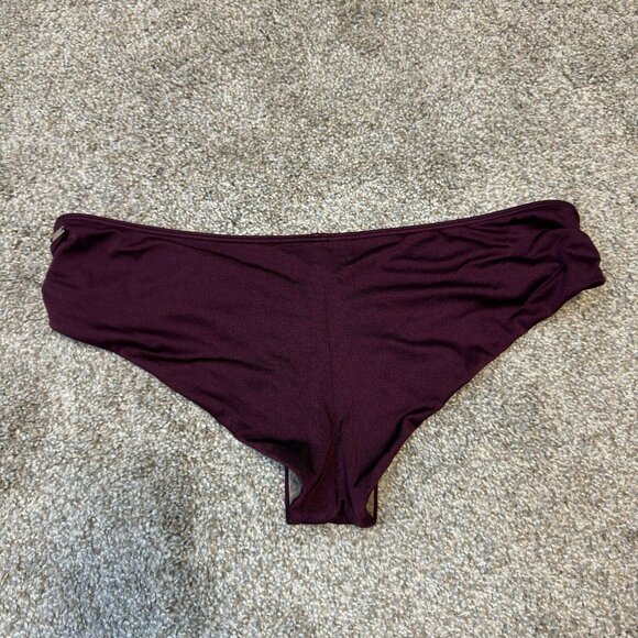 Y2K Vintage Victoria's Secret Bikini Bottom Medium Plum Low Rise O-Ring McBling - Picture 2 of 6